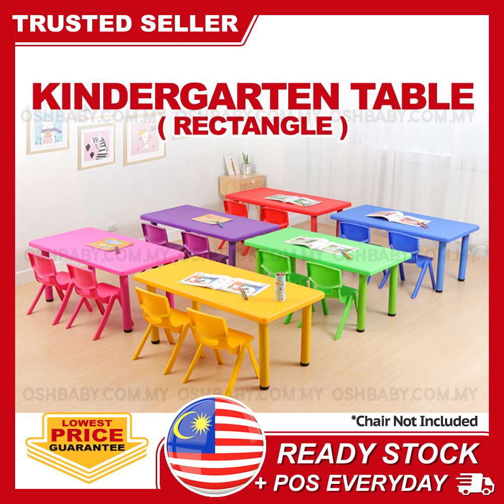 KINDERGARTEN TABLE STUDY TABLE - RECTANGLE | Shopee Malaysia