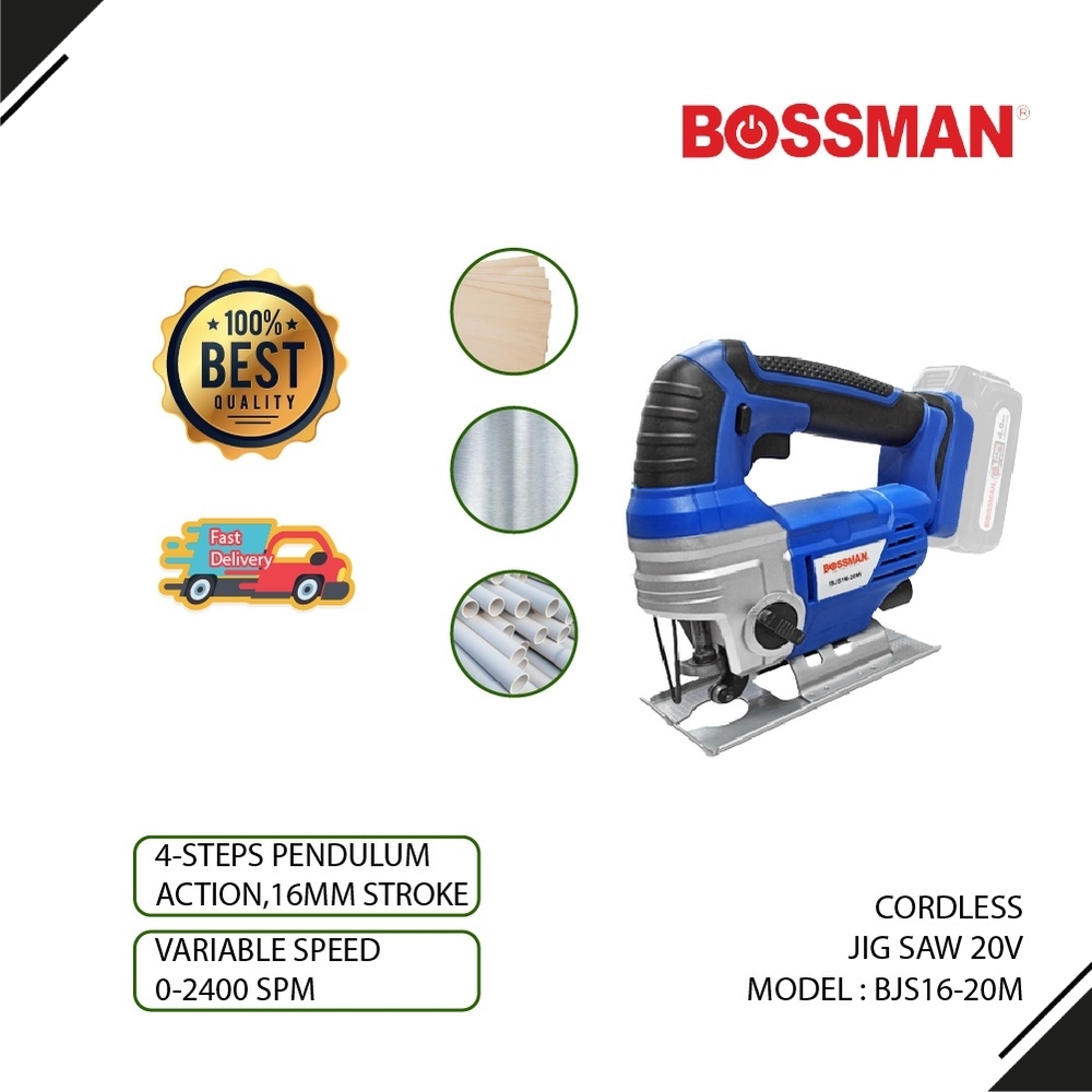 BOSSMAN BJS16-20M 20V CORDLESS JIG SAW (SOLO/SET) | Shopee Malaysia