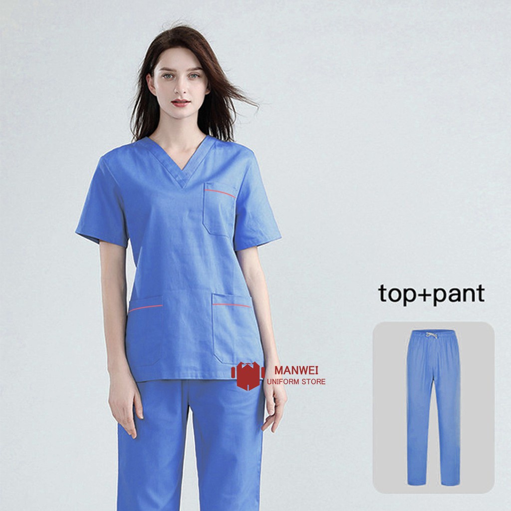 NEW STYLE Medical Scrub Suit Full Set For Women & Man | Shopee Malaysia