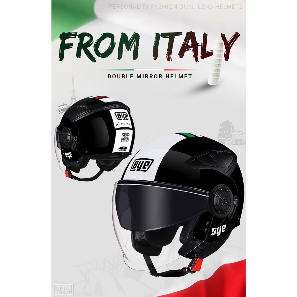 bye motorcycle helmet Original YAMAHA OPTIC Jet Matt Black Size M Automotive Embrace a rugged BYE Motorcycle helmet - Bicycle