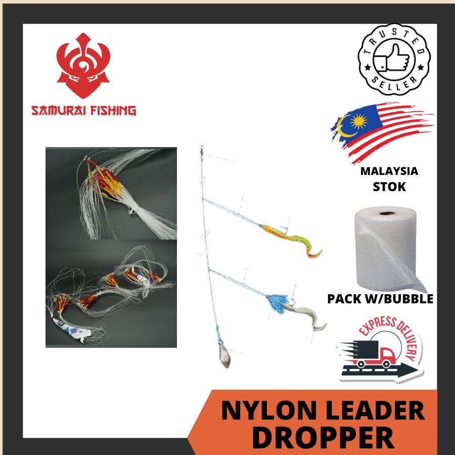 Nylon Leader Dropper Rig (1, 2, 3, 4, 5 arm) Perambut Jenahak Kerapu Pari  Siakap Kelong, Perambut Laut Bottom Fishing
