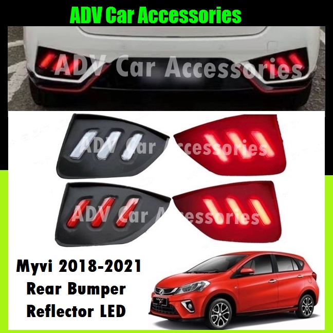 Perodua Myvi 2018-2021 Rear Bumper Reflector LED Light 2pcs 1set ...