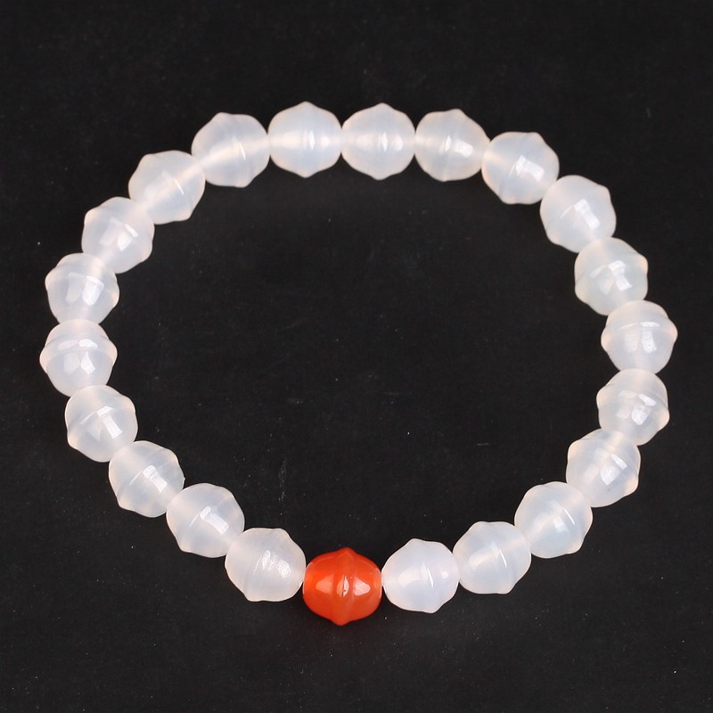 Lychee Agate White Agate Crystal Bracelet 南红 荔枝冻 铃铛型 水晶手串 | Shopee Malaysia