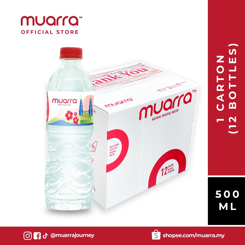 Muarra Mineral Water 1 Carton (12 x 500ml) with FAST DELIVERY