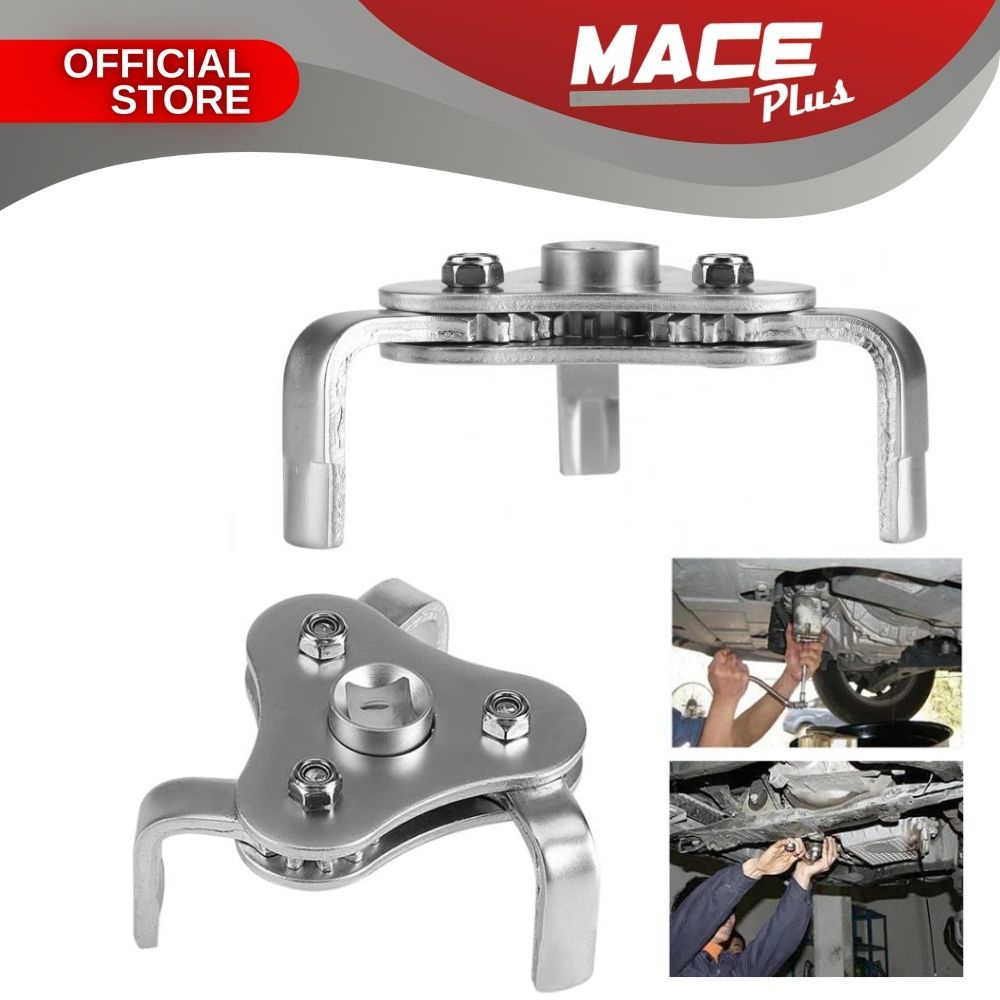 Adjustable Oil Filter Wrench Tool with 3 Jaw Remover Tool Durable Handy