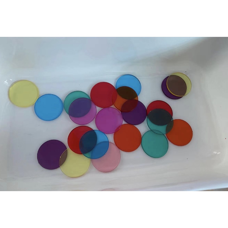 Color chips 25mm 100pcs/ Transparent Chips/ Teaching Aids/ Math Toy ...