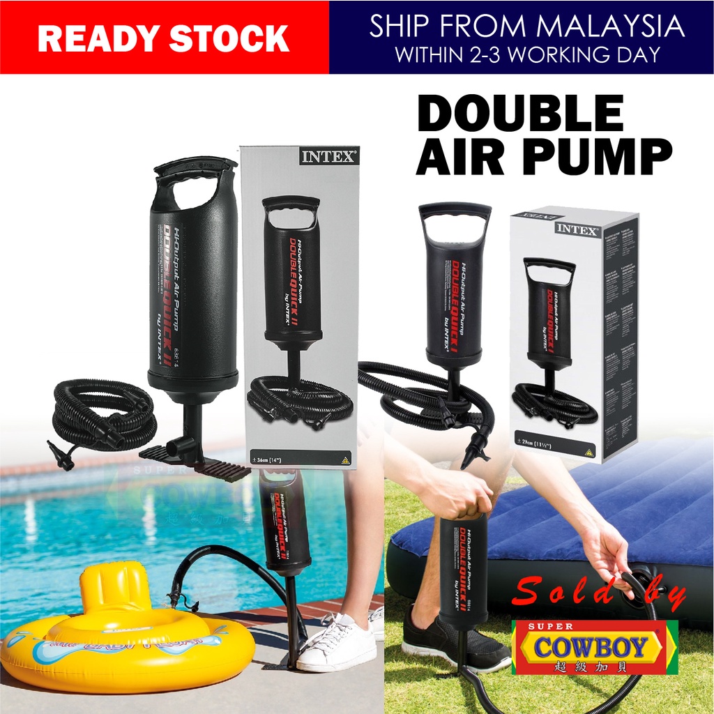 Intex HiOutput Air Pump Double Quick Pam Angin Belon Pelampung Kolam