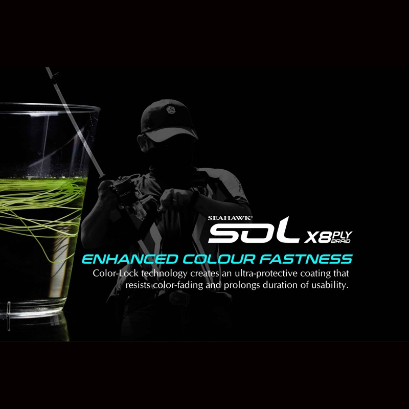 KFT SEAHAWK SOL X8 8X Braided Fishing Lines Line 300M Benang Pancing