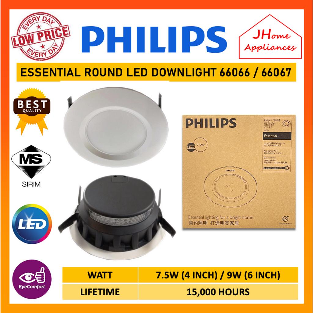 PHILIPS 66076 / 66077 ESSENTIAL LED DOWNLIGHT 7.5W / 9W (4” / 6 ...