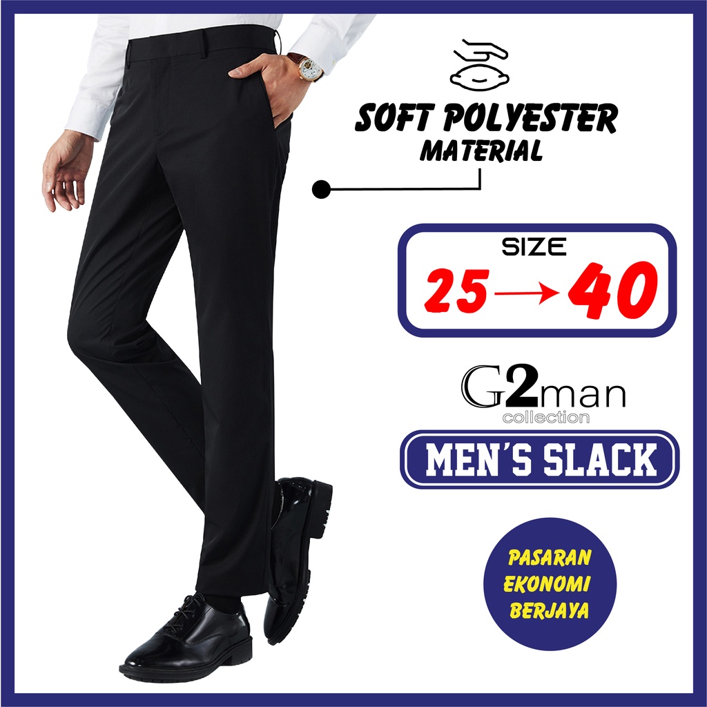 SELUAR SLEK LELAKI REGULAR FIT G2MAN# SLACK PANTS MEN SELUAR KERJA ...