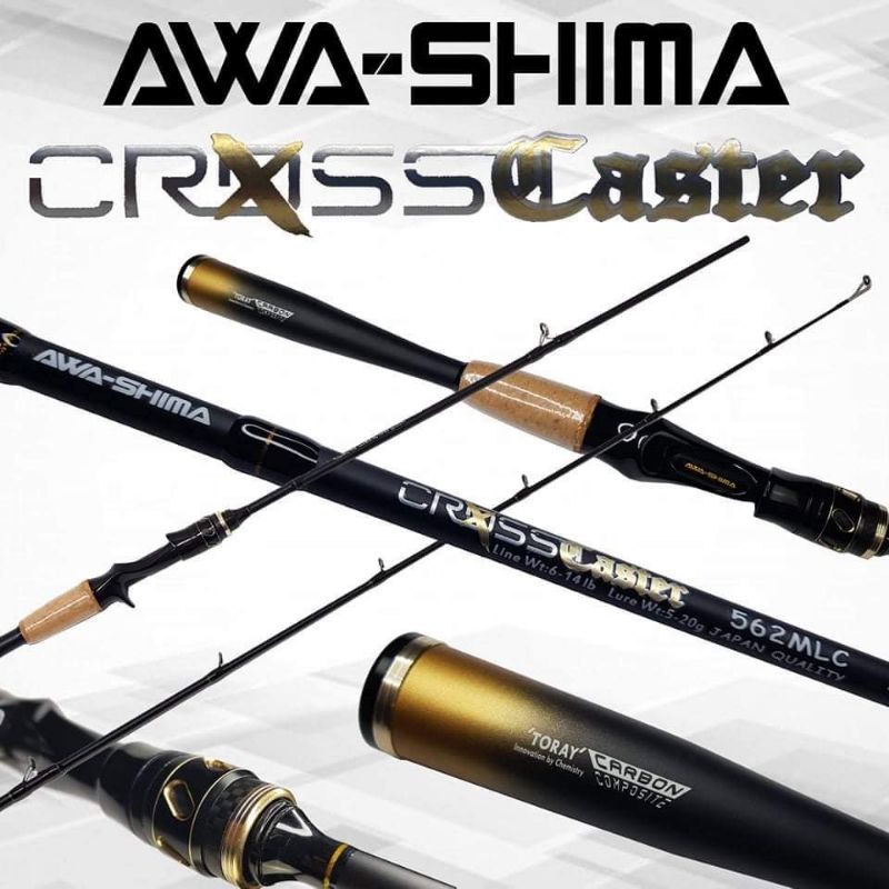 awa shima baitcasting rod AWA SHIMA CROSS CASTER BAITCASTING & SPINNING