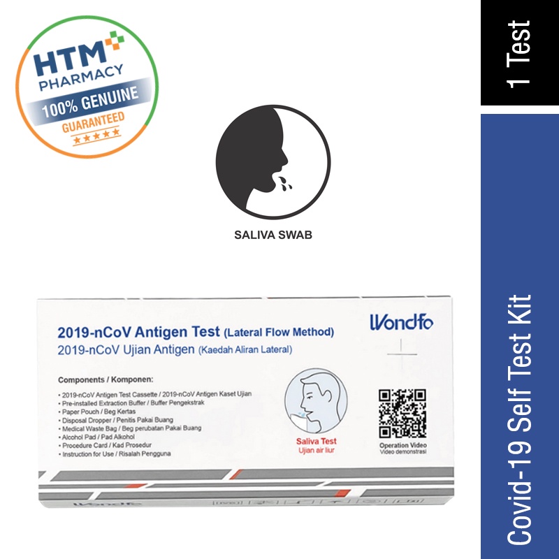 Wondfo Covid19 Saliva Antigen Rapid Test Kit [MDA approved] Shopee Malaysia