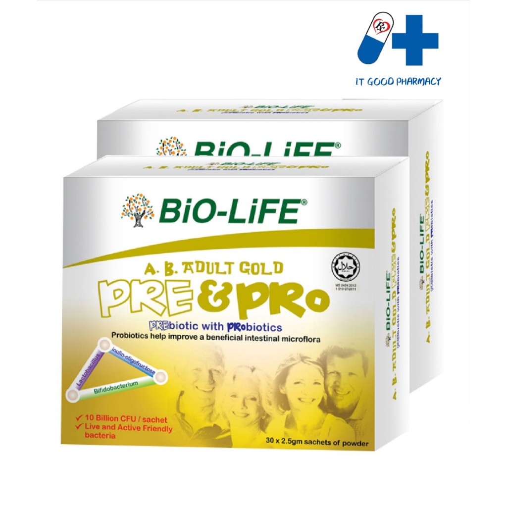 Bio Life Ab Adult Gold Pre Pro Prebiotics With Probiotics X S