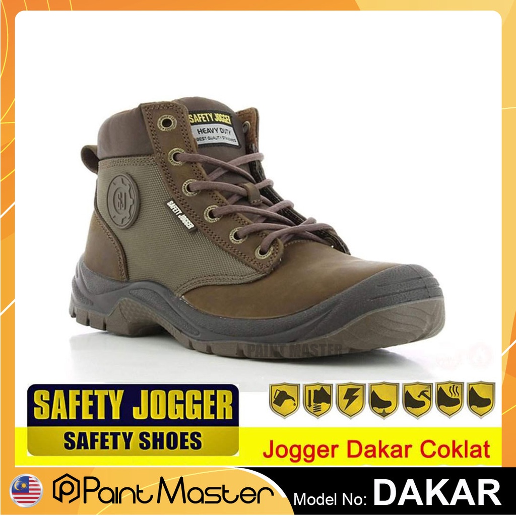 SAFETY JOGGER SAFETY SHOES DAKAR Brown Middle Cut Men Shoes Work Shoes Shopee Malaysia