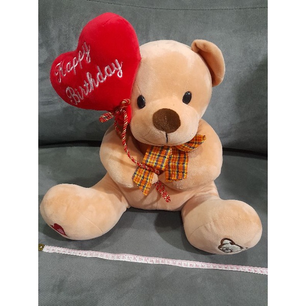 Cute Teddy Bear with Happy Birthday wishes soft toys | Shopee Malaysia