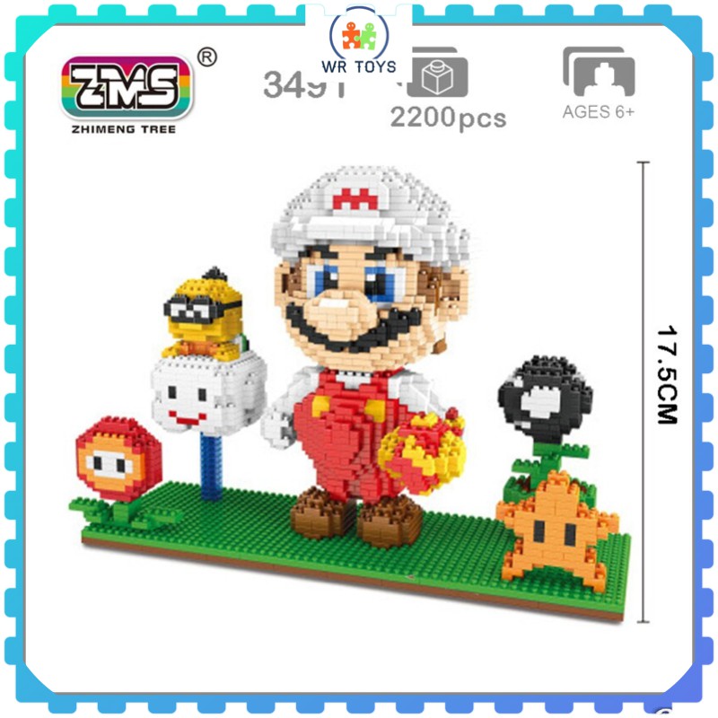 Ready Stock Zms 3491 Fireball Mario Scene Anime Cartoon Character ...