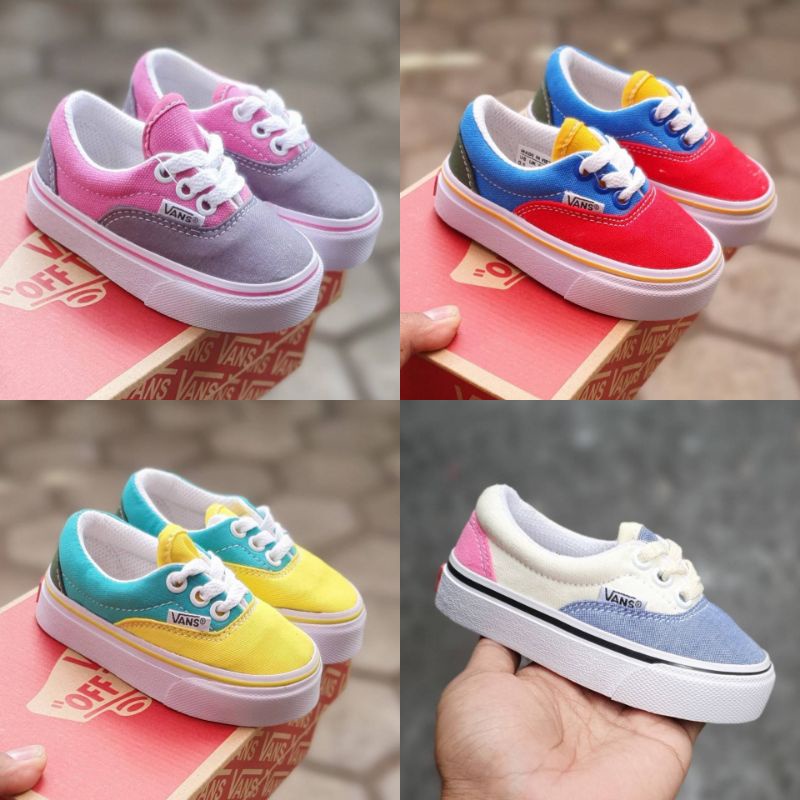 Vans authentic multicolor Children s Shoes size 20 30 Shopee Malaysia