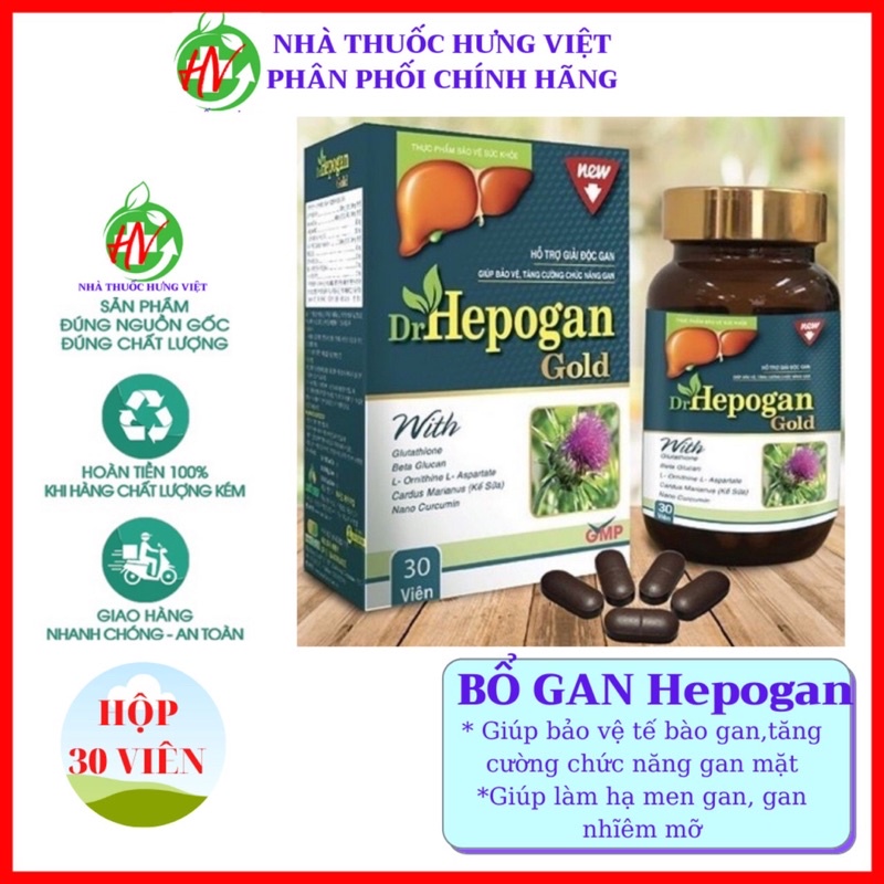 Hepogan Gold Liver Detox Helps To Strengthen The Liver Due To Hepatitis B, Cirrhosis, Fatty