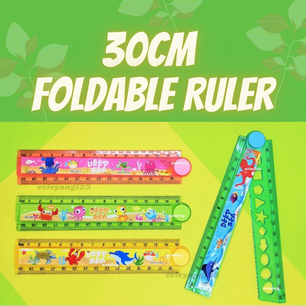 Foldable 30cm Cartoon Foldable Ruler Cartoon Ruler Cute School Ruler ...