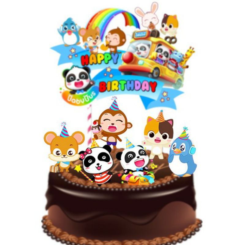Baby Bus Friends Birthday Cake Topper / Birthday Cake Decoration ...