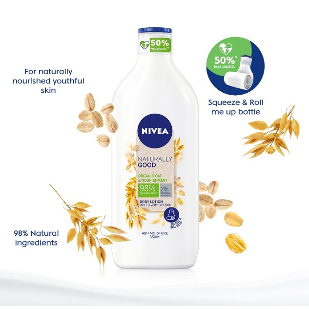 Nivea Naturally Good organic Oat & Nourishment Body Lotion 350ml