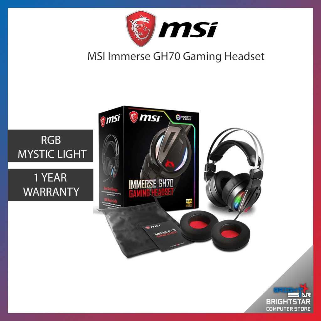 Msi immerse gh70 online gaming headset