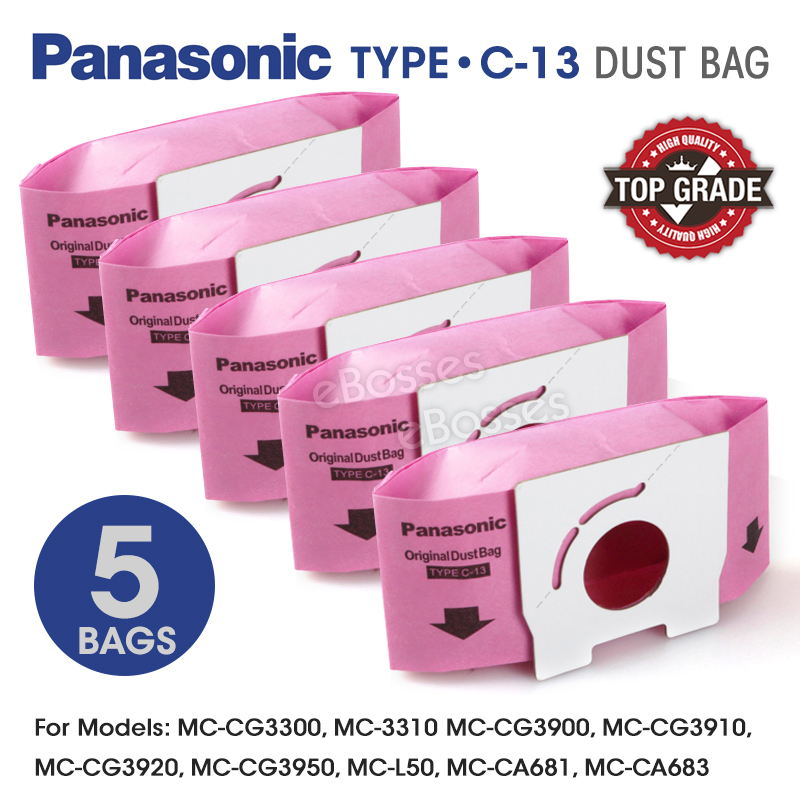 Panasonic TYPE C13 Vacuum Cleaner Bags for MCCG3300, MC3310 MC