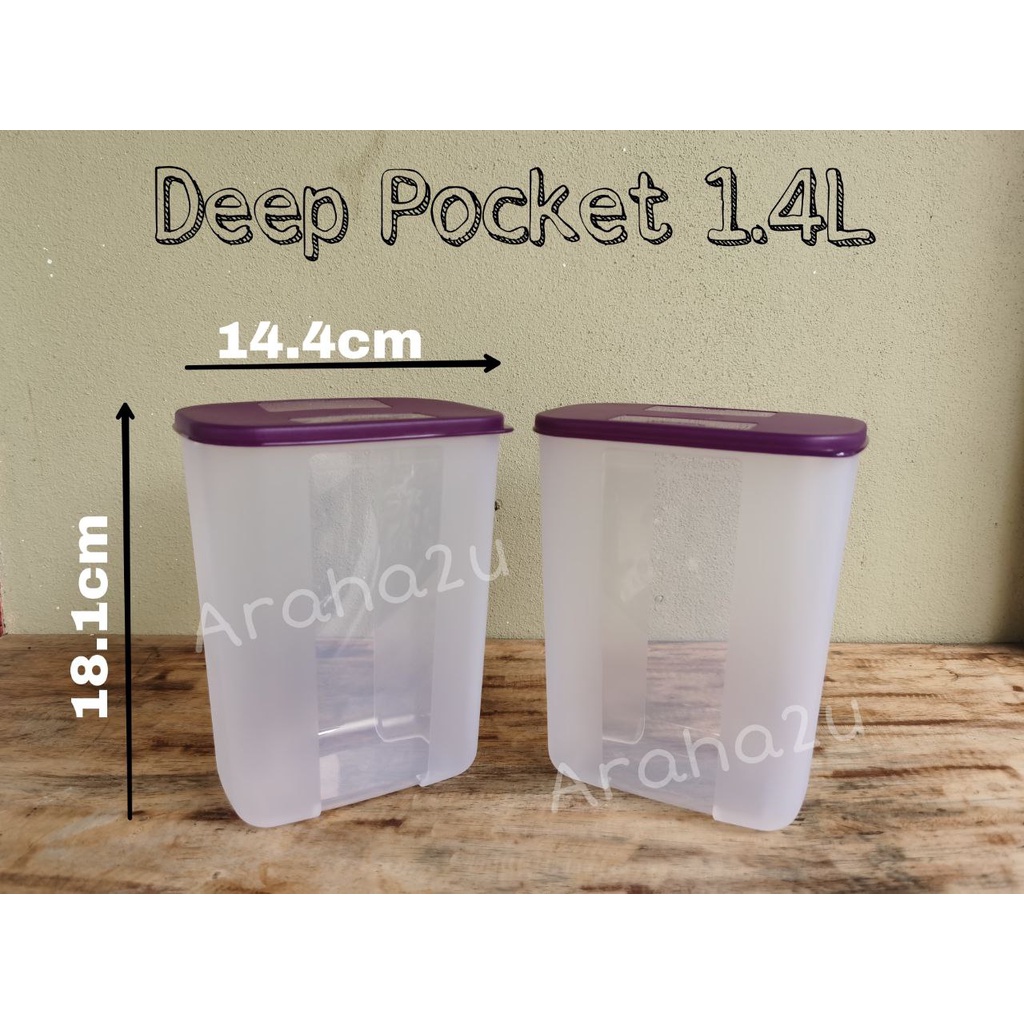 Tupperware Freezermate Large Deep Pocket 1.4L / BEKAS MAKANAN DALAM ...