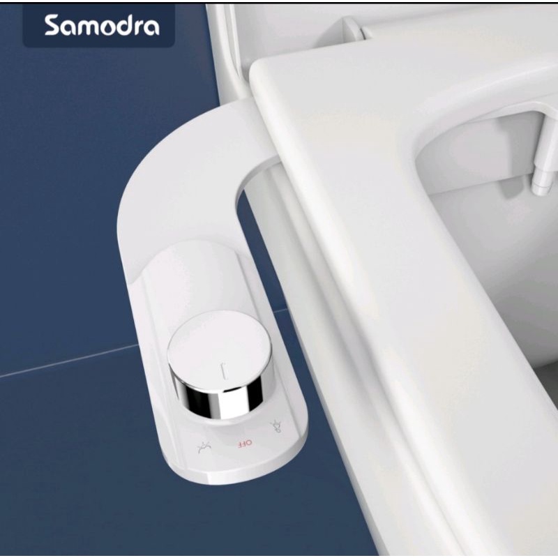 Samodra Basic Ultra Slim Bidet Toilet Seat Attachment Non Electric Dual