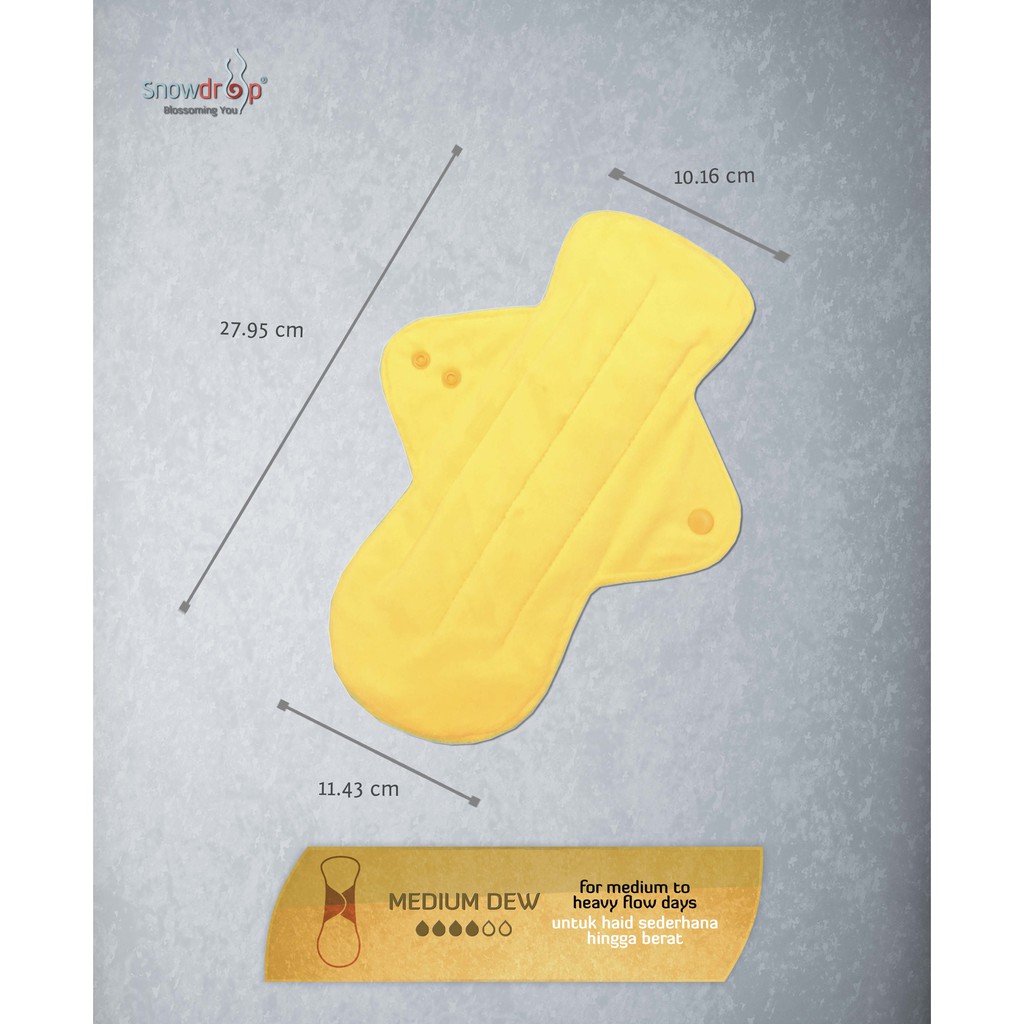 🔥 HOT SELLING 🔥 PAD KAIN MEDIUM DEW PAD SNOWDROP (Maxi Pad) Shopee