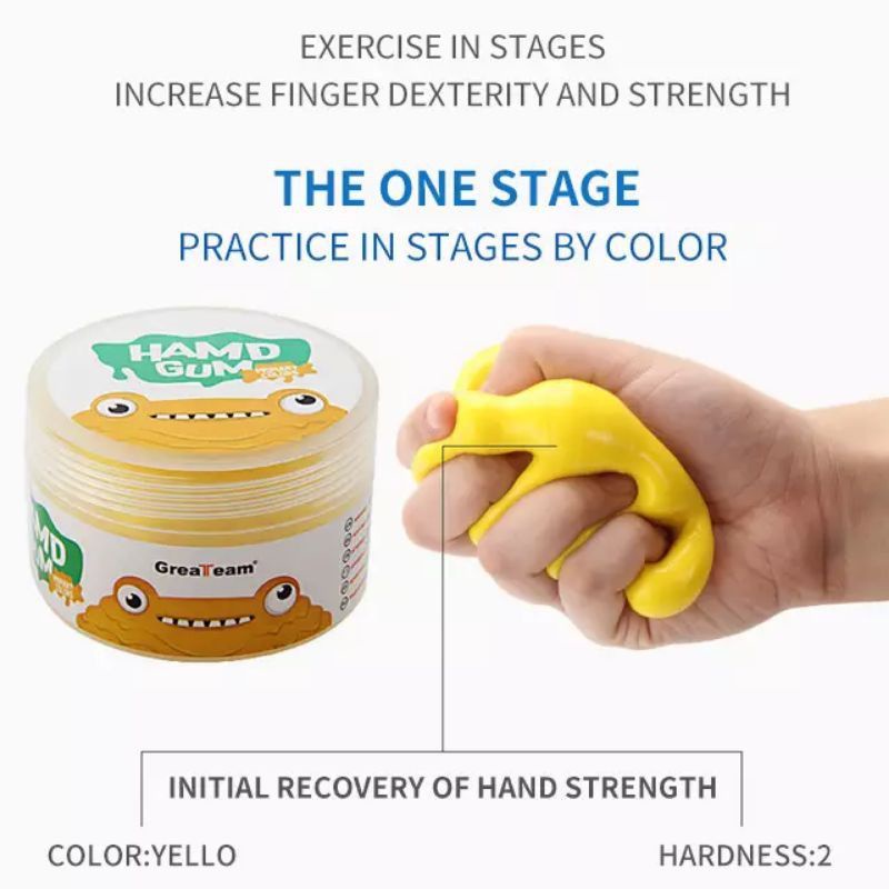 BOLEH Therapy Putty 50 Gram, Finger Exercise, Fine Motor Skill Training ...