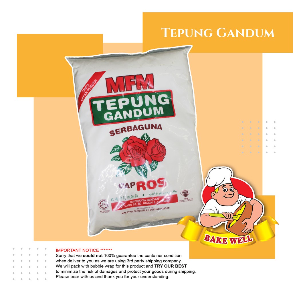 Tepung Gandum Cap Ros 850g Shopee Malaysia