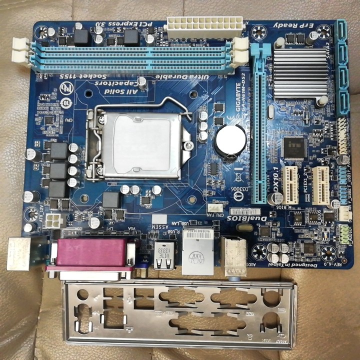 Gigabyte H61MDS2 motherboard 1155 rev.3/4/5 (used) Shopee Malaysia