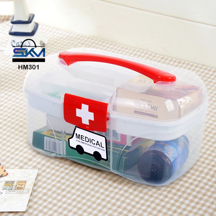 SKM Multi-Cell Layered Emergency Health Care Medicine Storage Box HM301 ...