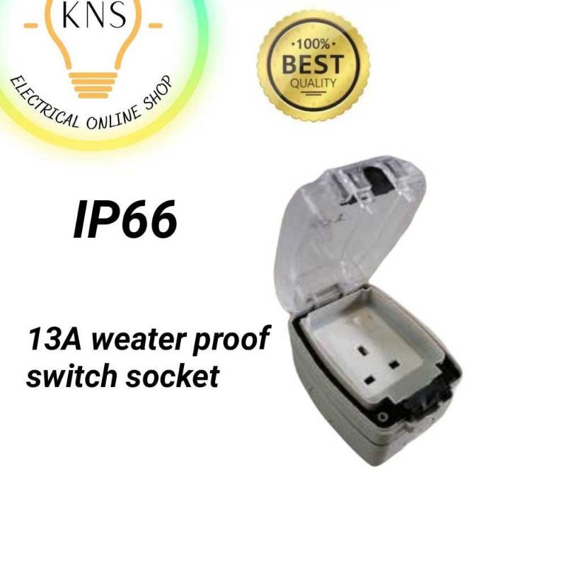 13A 3 PIN IP66 WEATHERPROOF OUTDOOR SINGLE SWITCH SOCKET | Shopee Malaysia