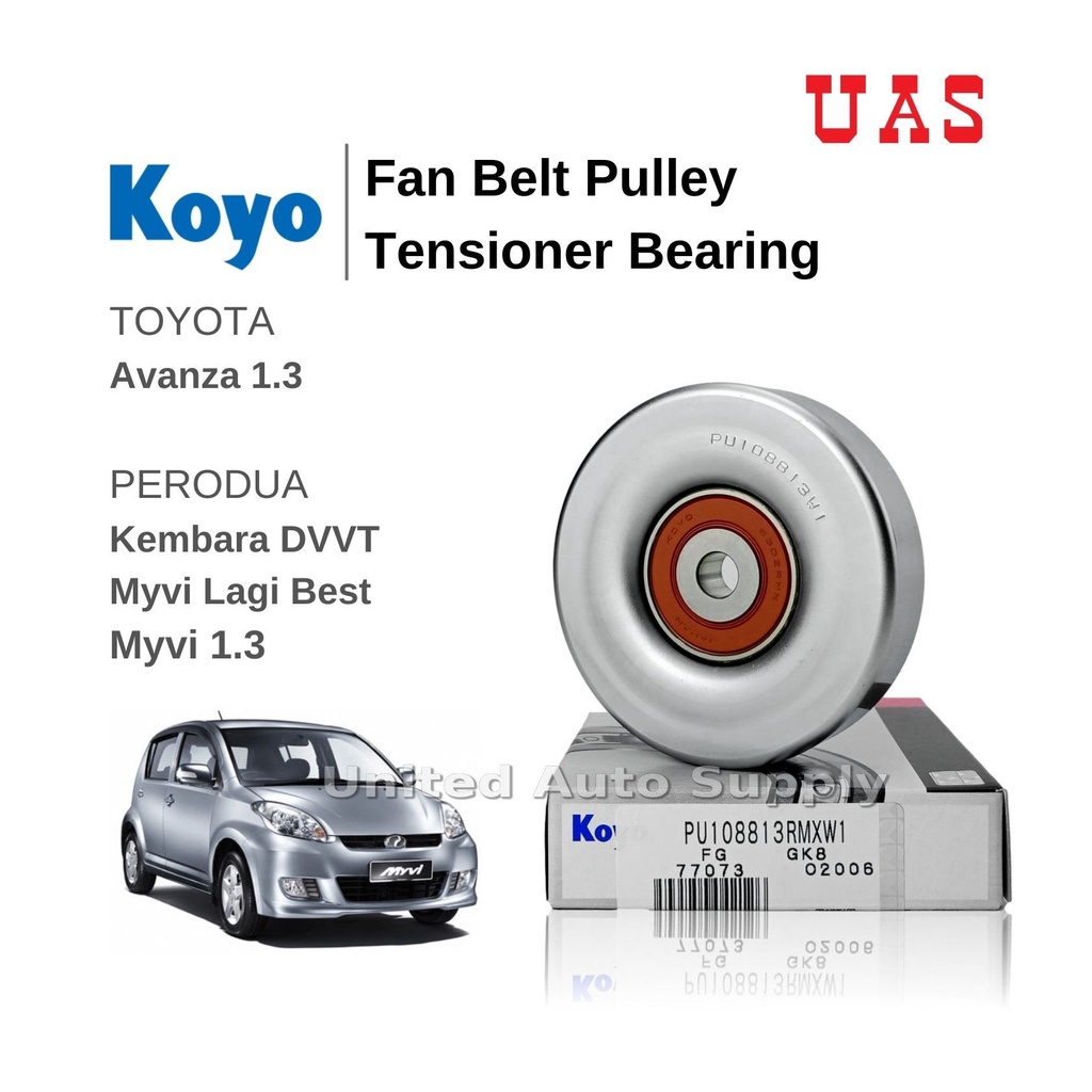 KOYO Fan Belt Pulley Tensioner Bearing PU108813RMXW1 For TOYOTA Avanza