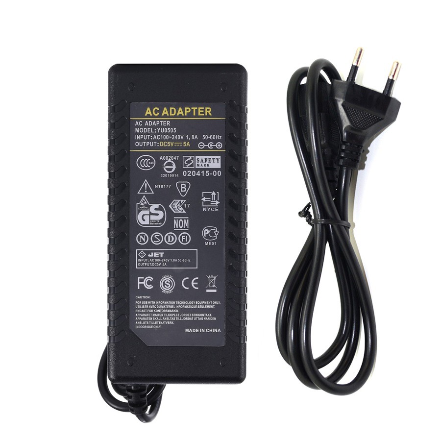 LED Power Supply Adapter DC AC 5V 5A For led strip lamp lighting led ...
