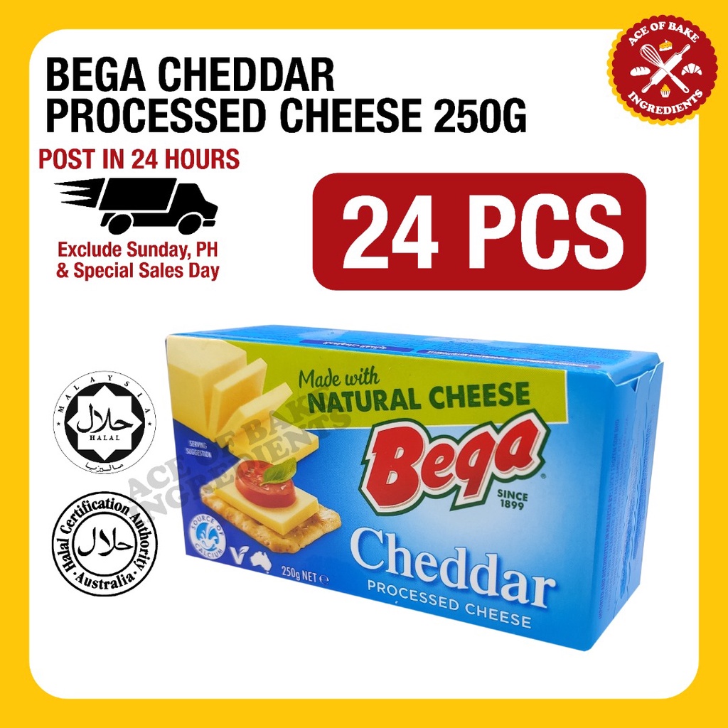 Bega® Cheddar Processed Cheese 1 Carton (24 × 250g) | Shopee Malaysia