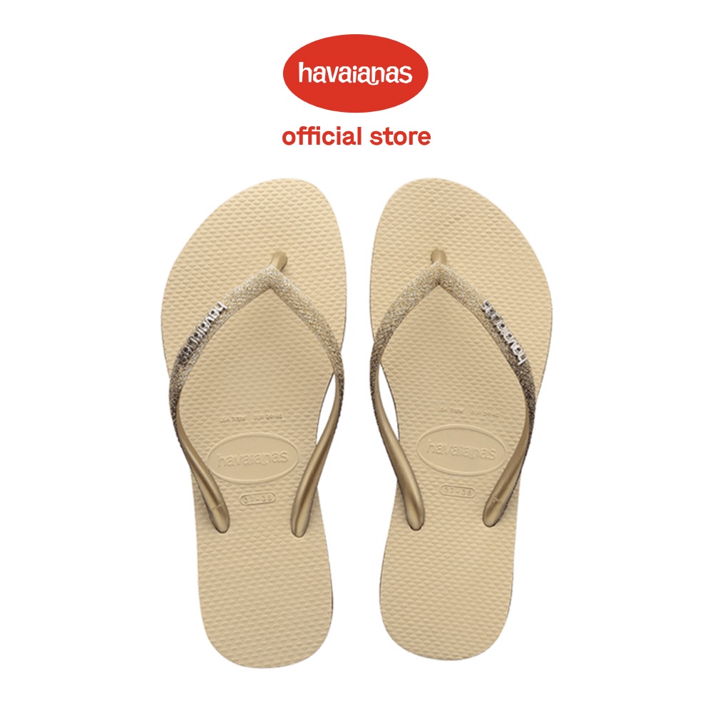 Havaianas Women Slim Sparkle Flip Flops Sand Grey Shopee Malaysia