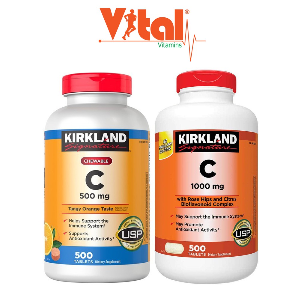 Kirkland Vitamin C Supplement 500mg, 1000mg 500 tablets Shopee Malaysia