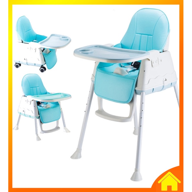 [OneHome] Baby High Chair 3 IN 1 Dining Adjustable Pu Leather Cushion ...
