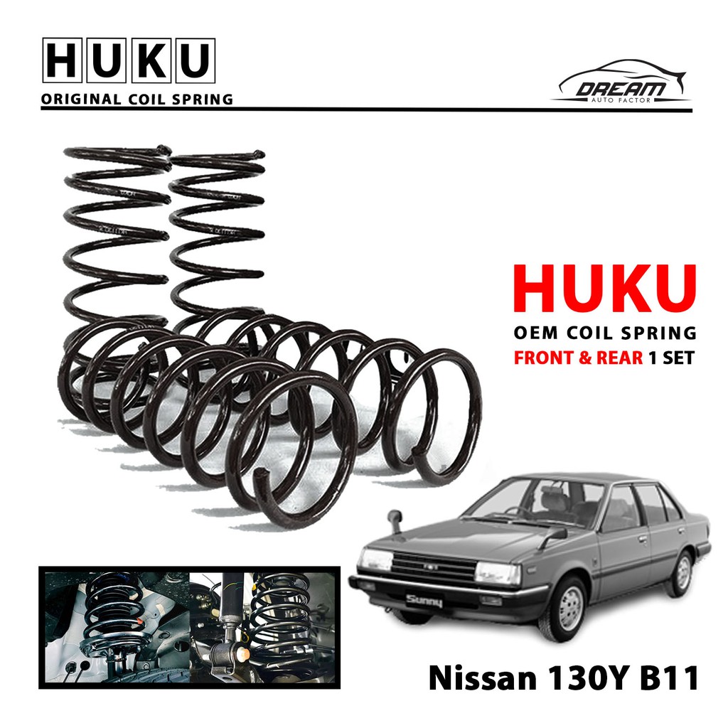 Nissan Sunny 130Y B11 HUKU Coil Spring Front And Rear Set | Shopee Malaysia