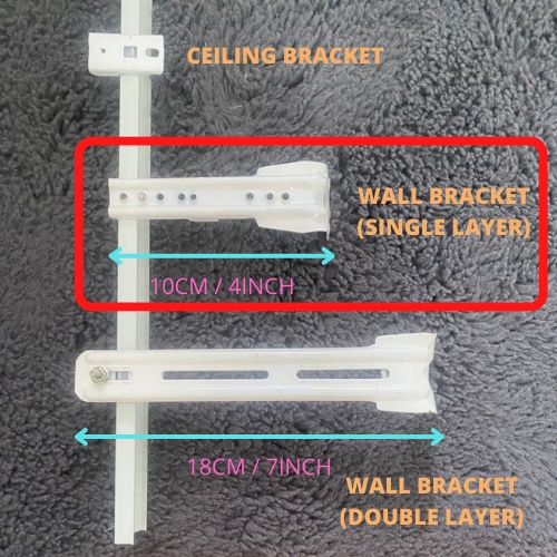 SFold Wave bendable curtain rail langsir boleh lentur railing besi