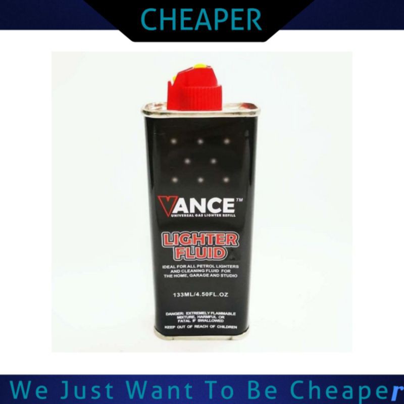 Vance 133ml Premium Lighter Fluid Bottle Api Water 4.50FL.OZ Super