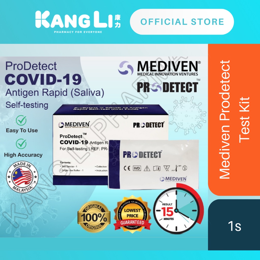 Mediven Prodetect Covid-19 Saliva Rapid Test Kit 1s 