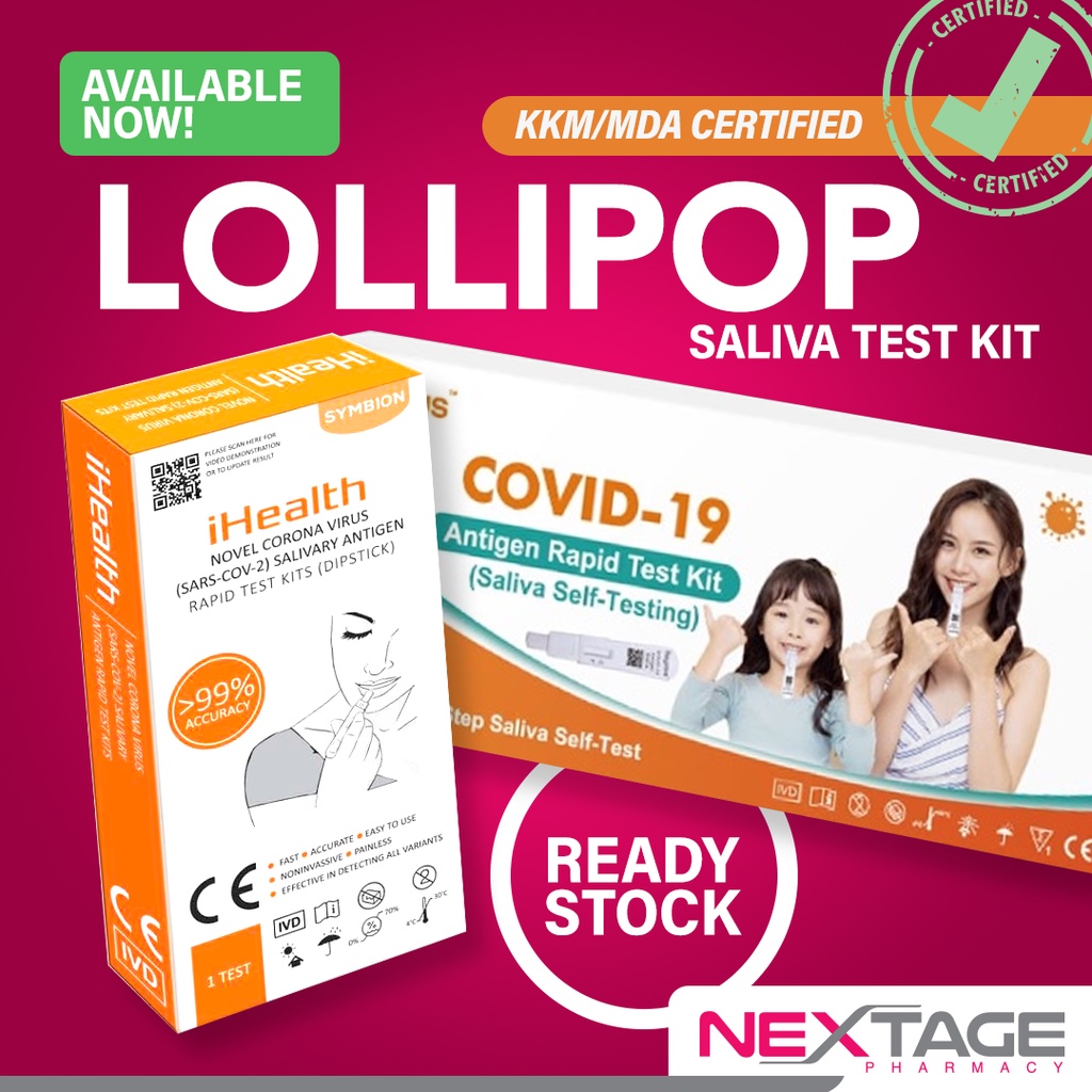 LOLIPOP Style Raycus iHealth Kid Friendly Covid 19 Rapid Antigen Test