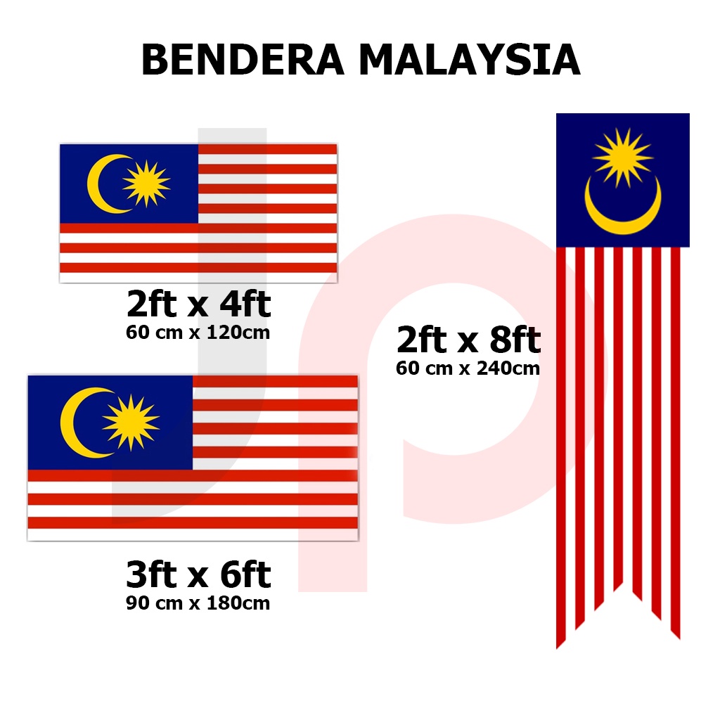 Bendera Malaysia Malaysia Flag Polymesh Tc Cotton Polyester And Woolen 2x4 3x6 And 2x8