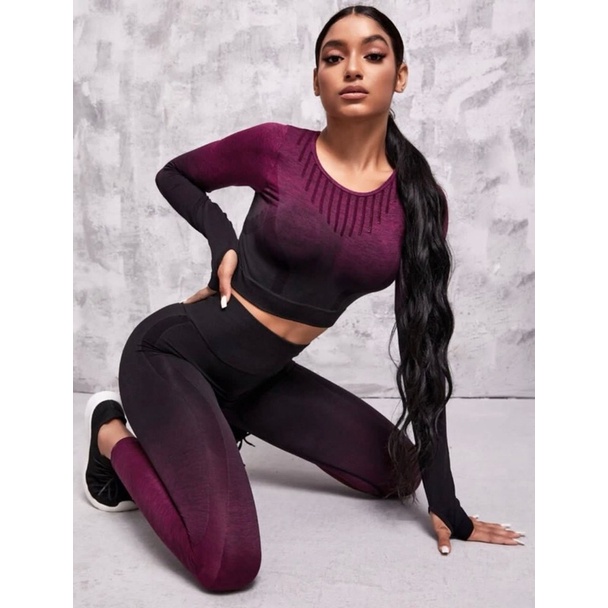 Ombre two tone set pant Shopee Malaysia