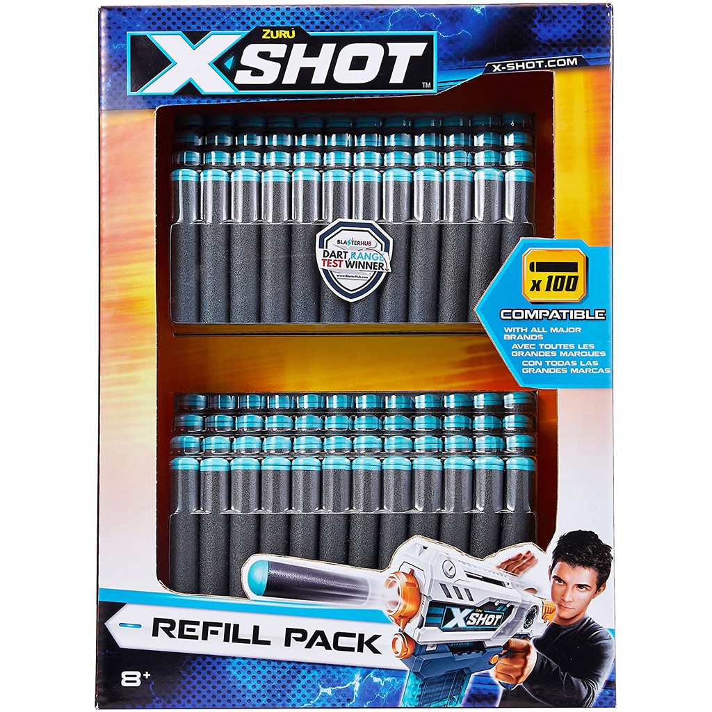 ZURU X-SHOT 100 DARTS REFILL PACK | BLASTER REFILL PACK (5639) | Shopee ...