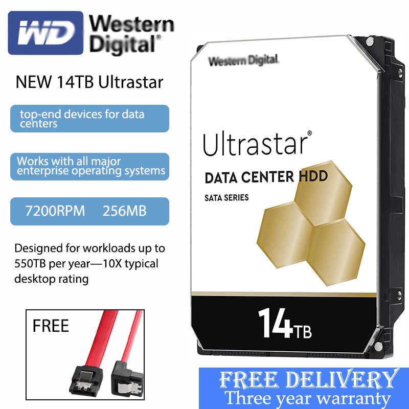 Hard disk Ultrastar 8TB/10T/12TB/14TB/16TB/18TB SATA HDD 7200RPM
